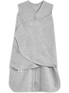 Cozy Cotton Sleep Sack Swaddle | 1.5 TOG | Ideal for 68-75°F | 6-12 lbs | Gray